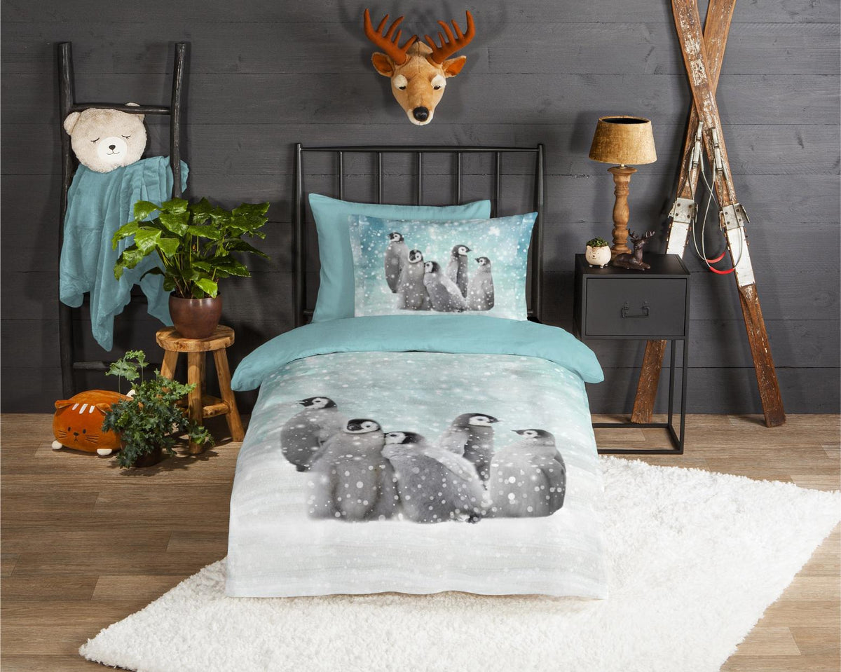Good Morning - Housse De Couette - Pengu - Blue