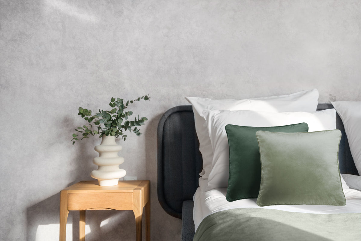 Heckettlane - Coussin Décoratif - Velours Original - Sage Green