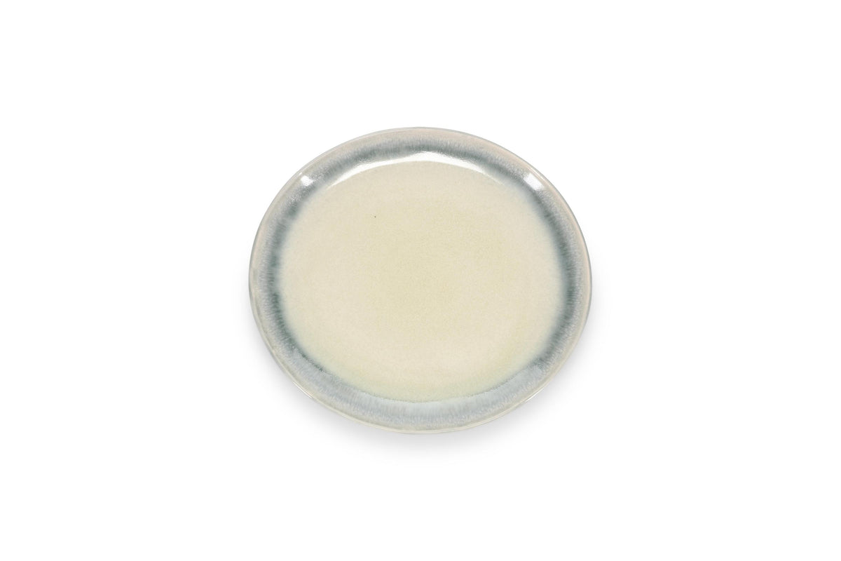 ONA - Assiette plate 22x20cm vert/gris Flint - 1 SET - 4 pièces