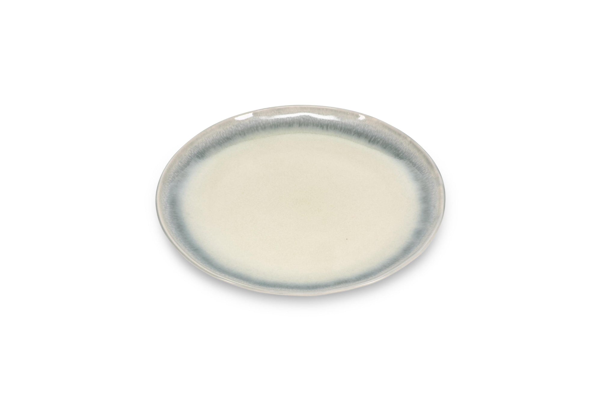 ONA - Assiette plate 22x20cm vert/gris Flint - 1 SET - 4 pièces