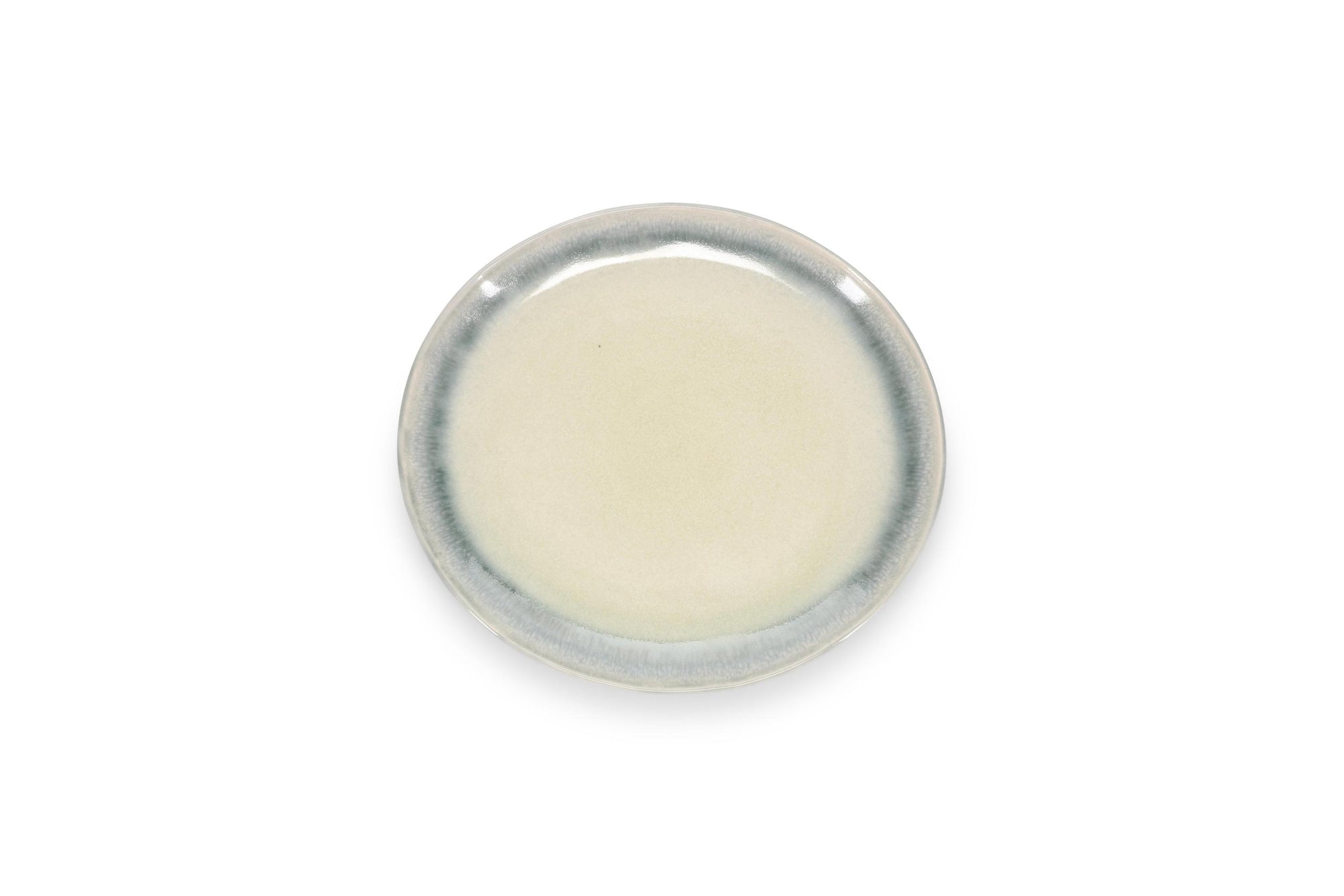 ONA - Assiette plate 22x20cm vert/gris Flint - 1 SET - 4 pièces