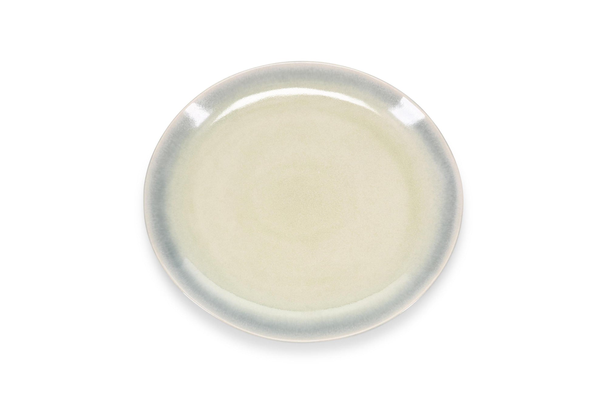 ONA - Assiette plate 28x25cm vert/gris Flint - 1 SET - 4 pièces