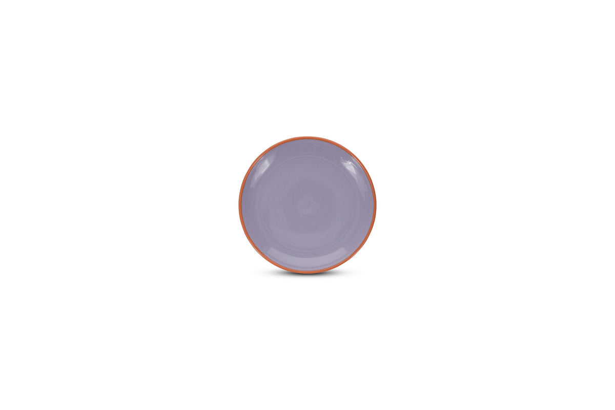 Ona - Duo Assiette plate 18xH2,5cm violet/orange Duo - 1 SET - 4 pièces
