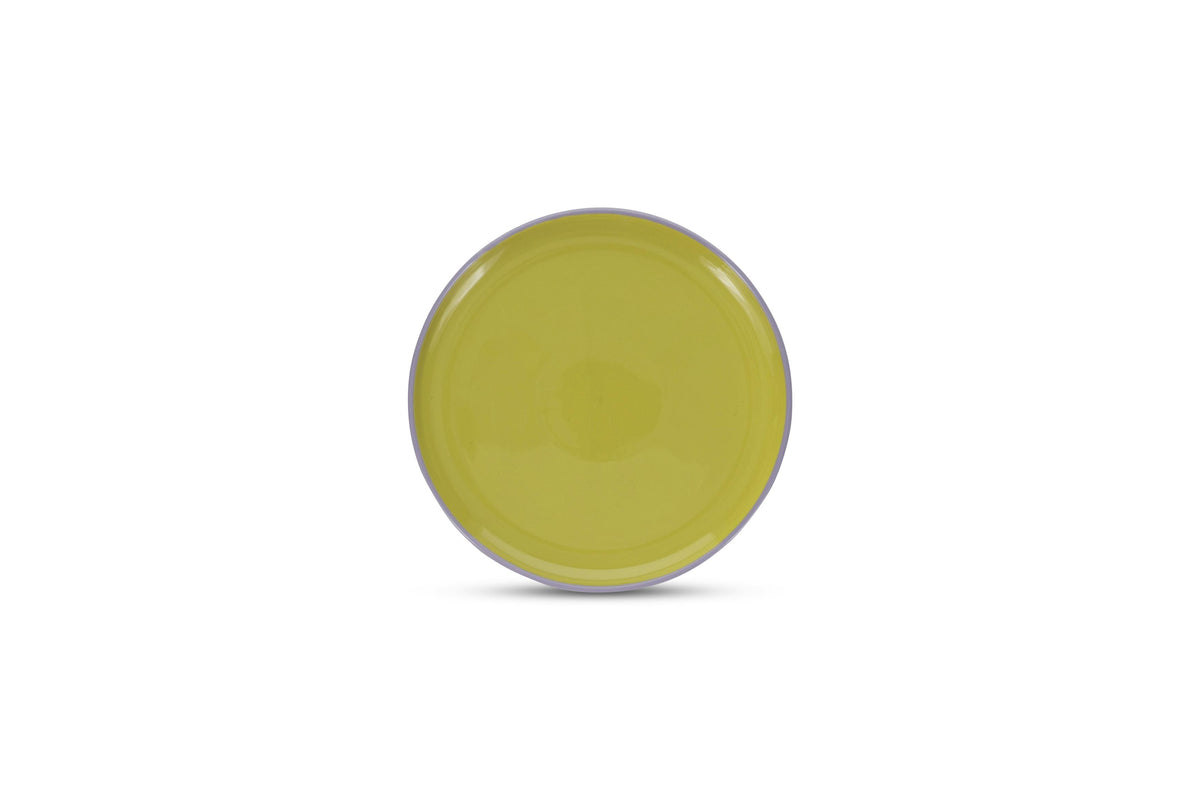 S&P - Duo Assiette plate 26xH2,5cm vert/violet Duo - 1 SET - 4 pièces
