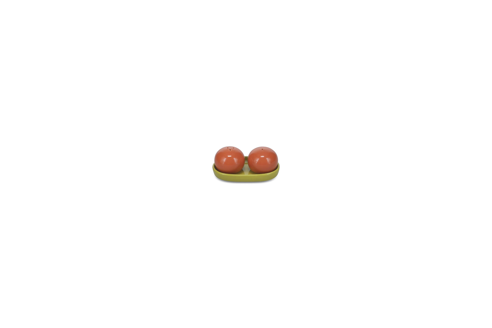 Ona - Duo Poivrier et salière 3 pièces orange/vert Duo