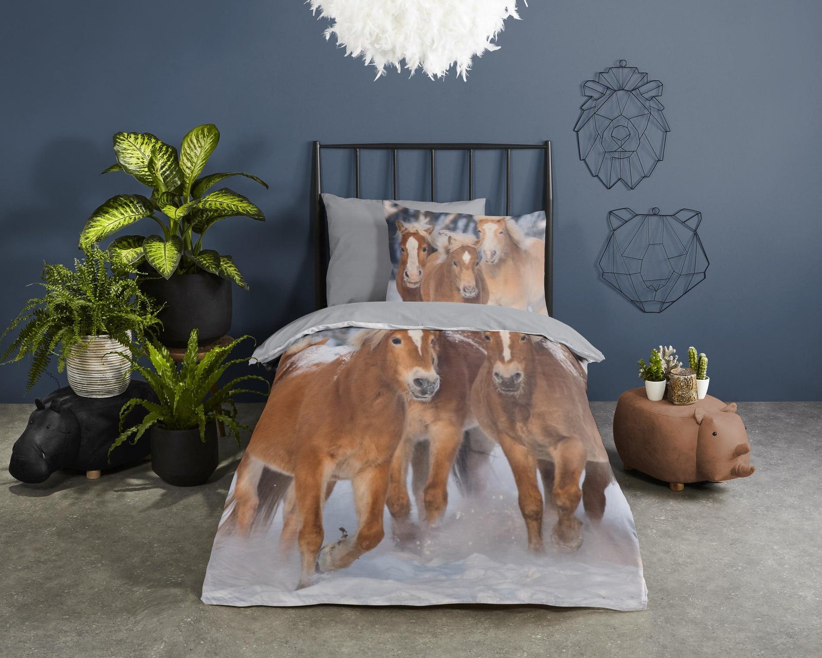 Good Morning - Housse De Couette - Happy Horses - Multi