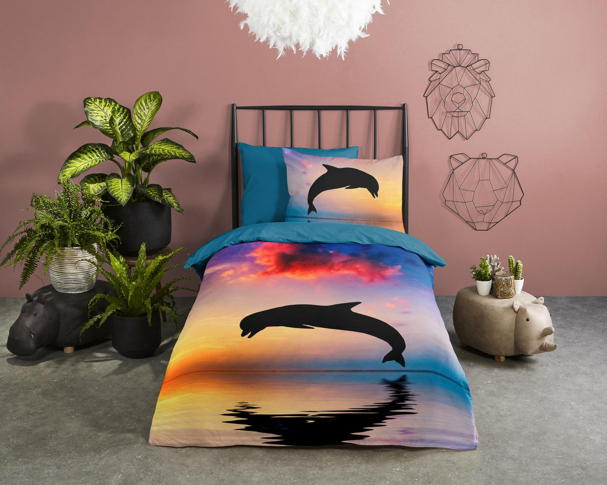 Good Morning - Housse De Couette - Dolphin - Multi