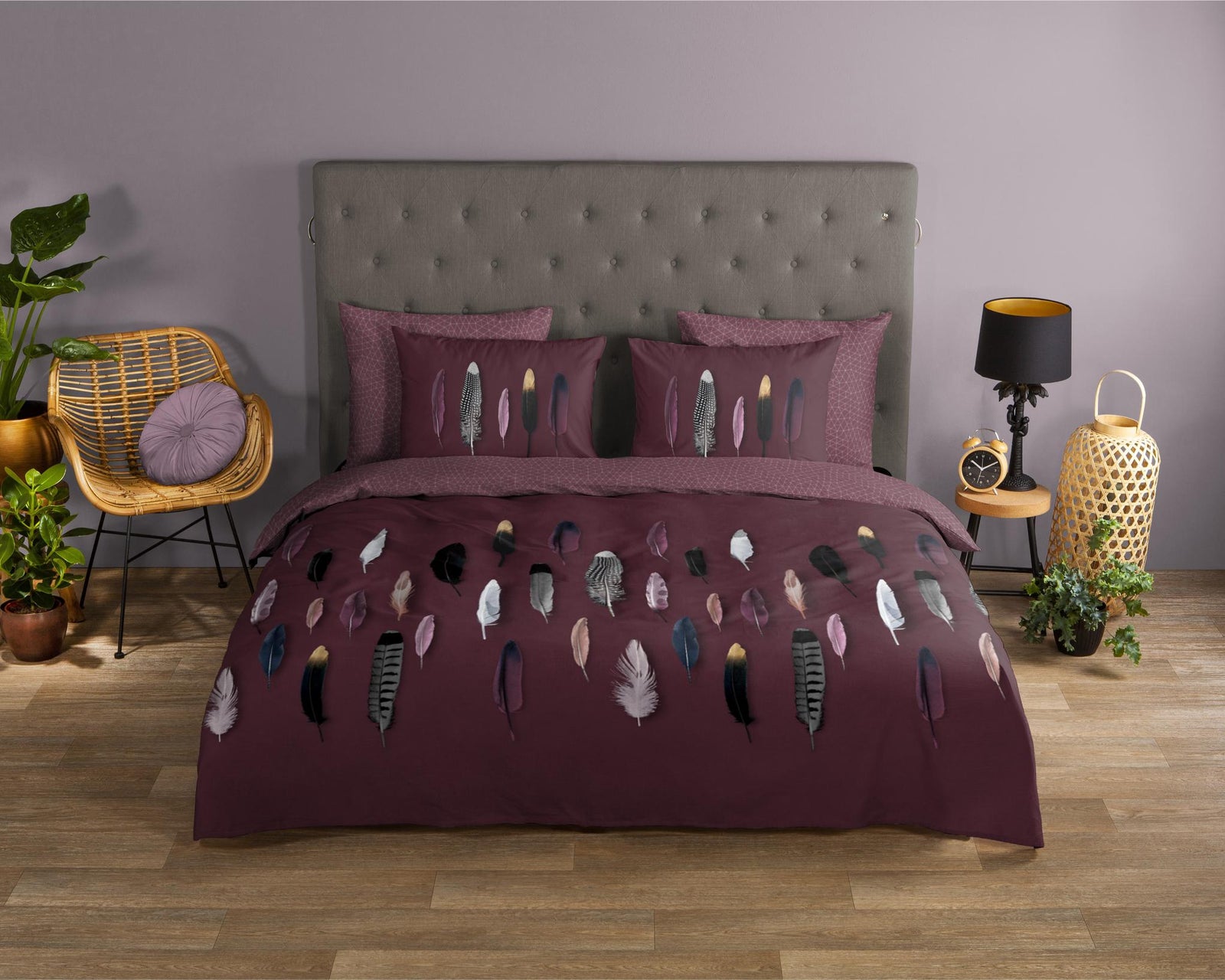 Good Morning - Housse De Couette - Feathers - Red