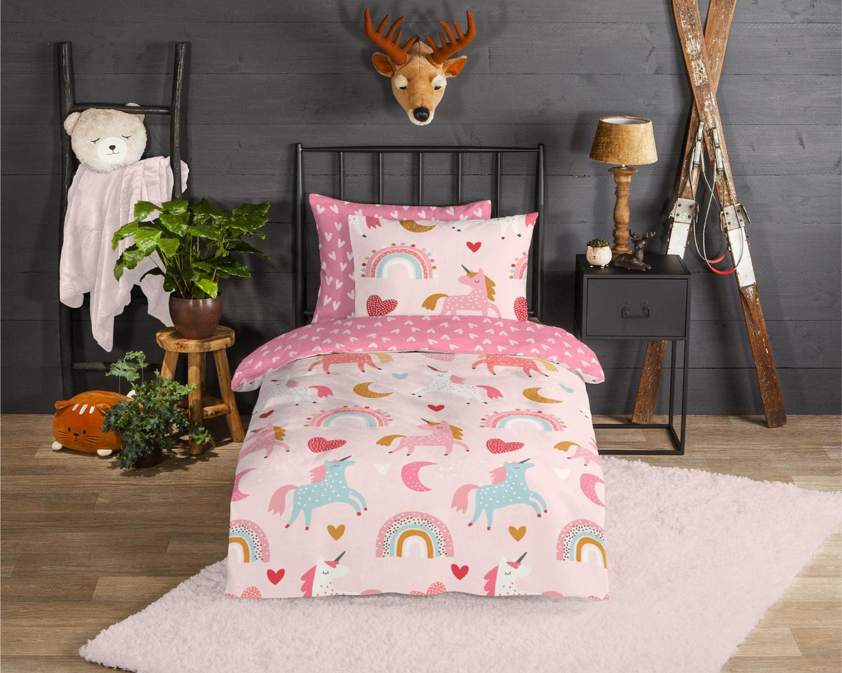 Good Morning - Housse De Couette - Unicorn - Pink