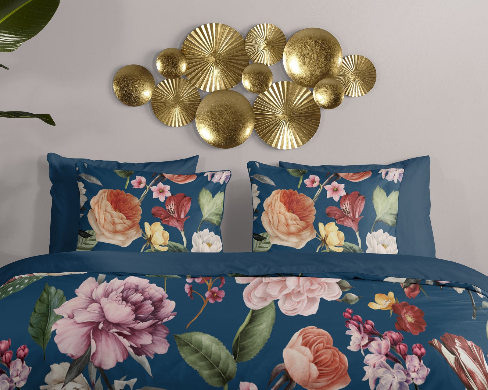 Descanso - Housse de couette - Fiori - Blue