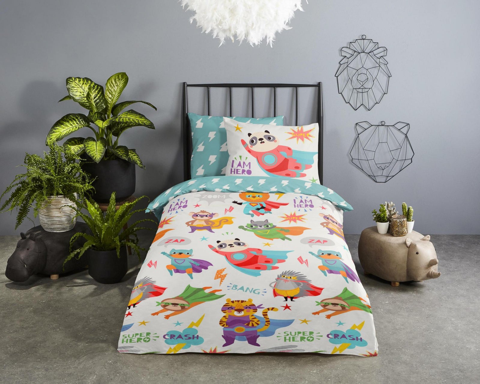 Good Morning - Housse De Couette - Superhero - Multi