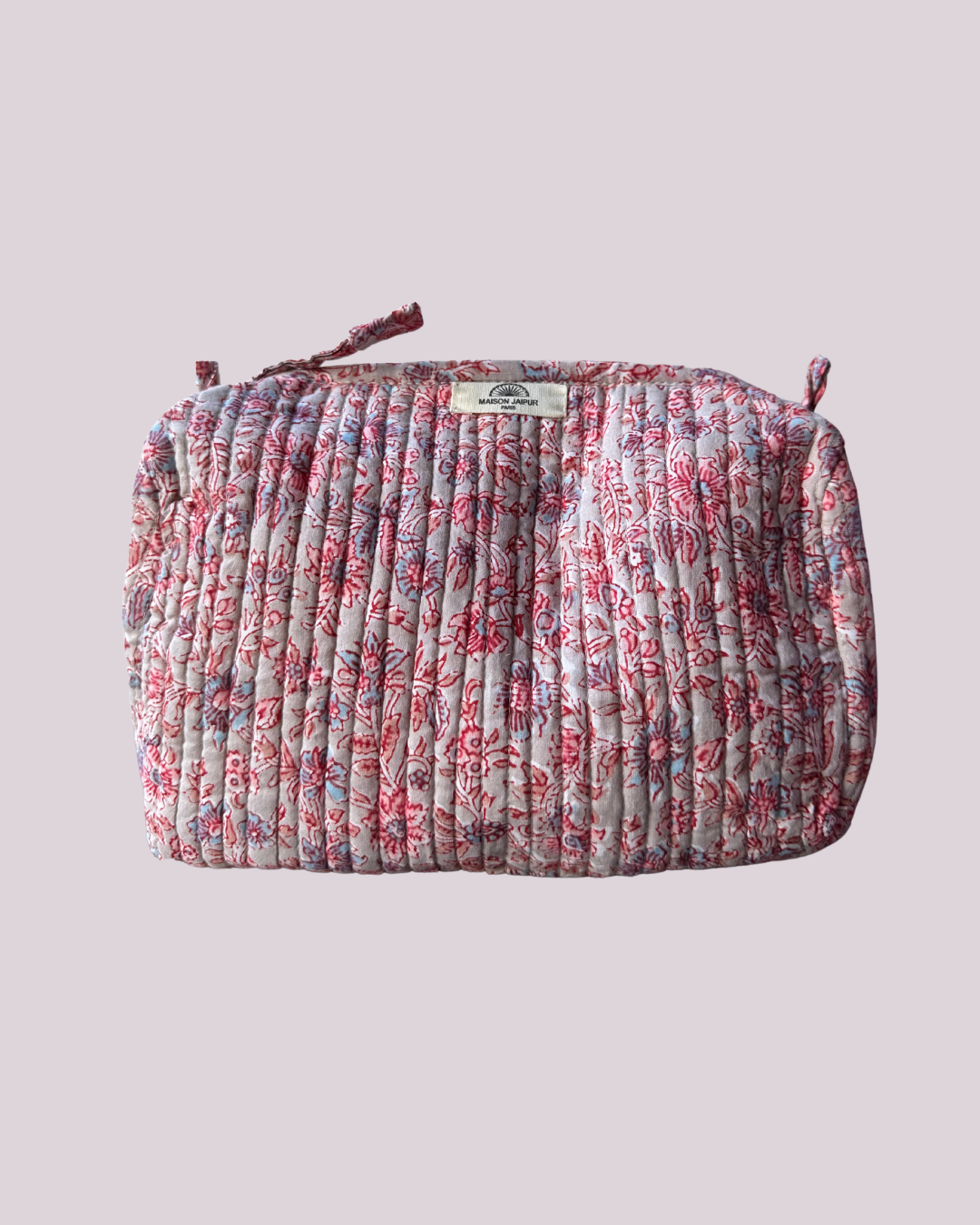 Pouch Delhi M Beige en voile de coton