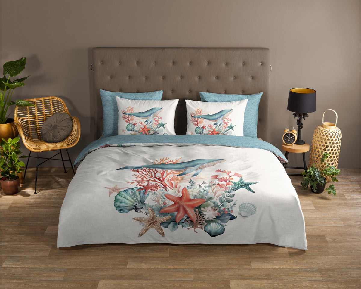 Good Morning - Housse De Couette - Ocean - Ecru