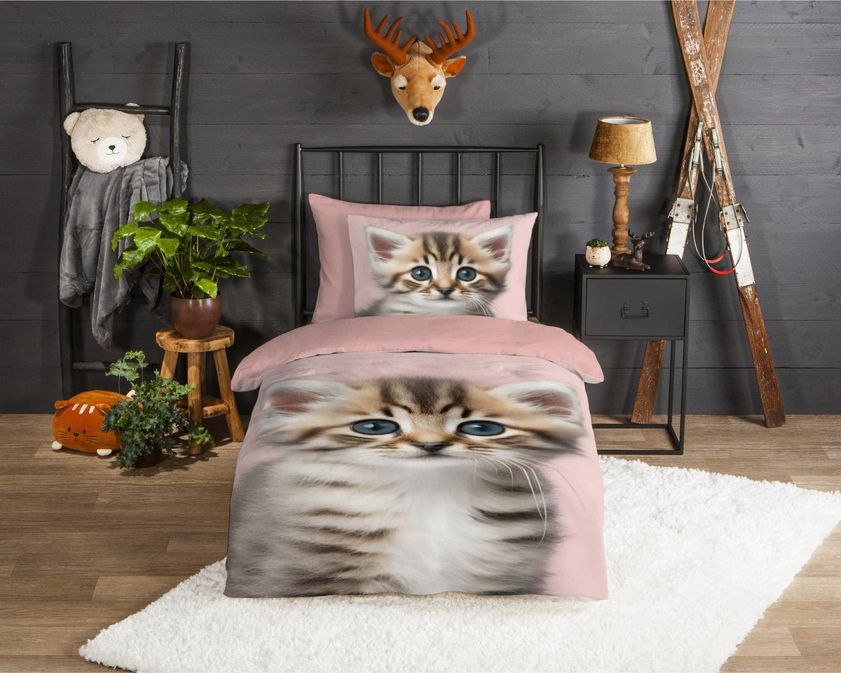Good Morning - Housse De Couette - Meow - Pink
