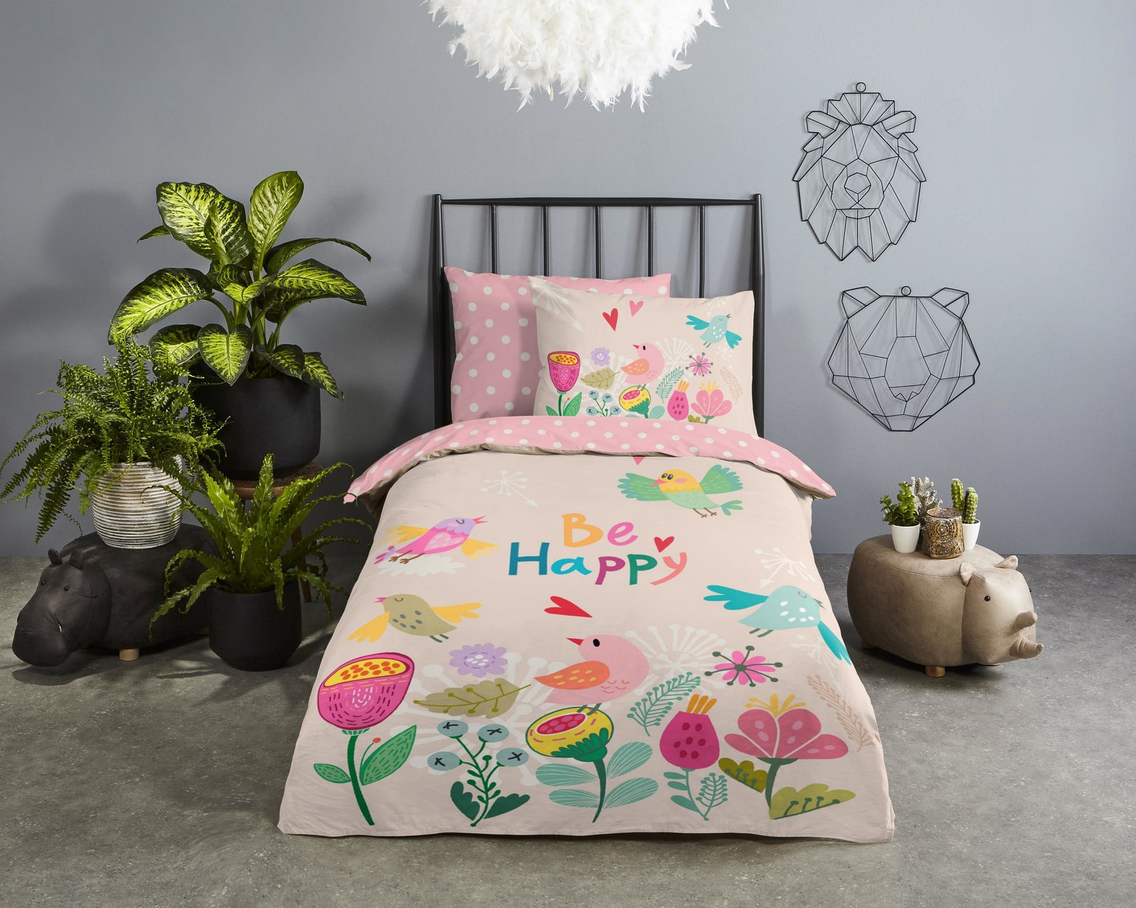 Good Morning - Housse de couette - Happily - Pink