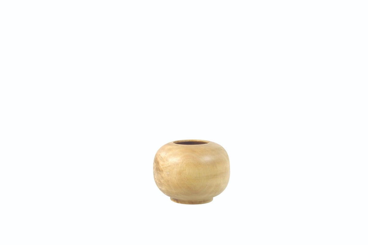 Kiln Mango Wood Round Vase