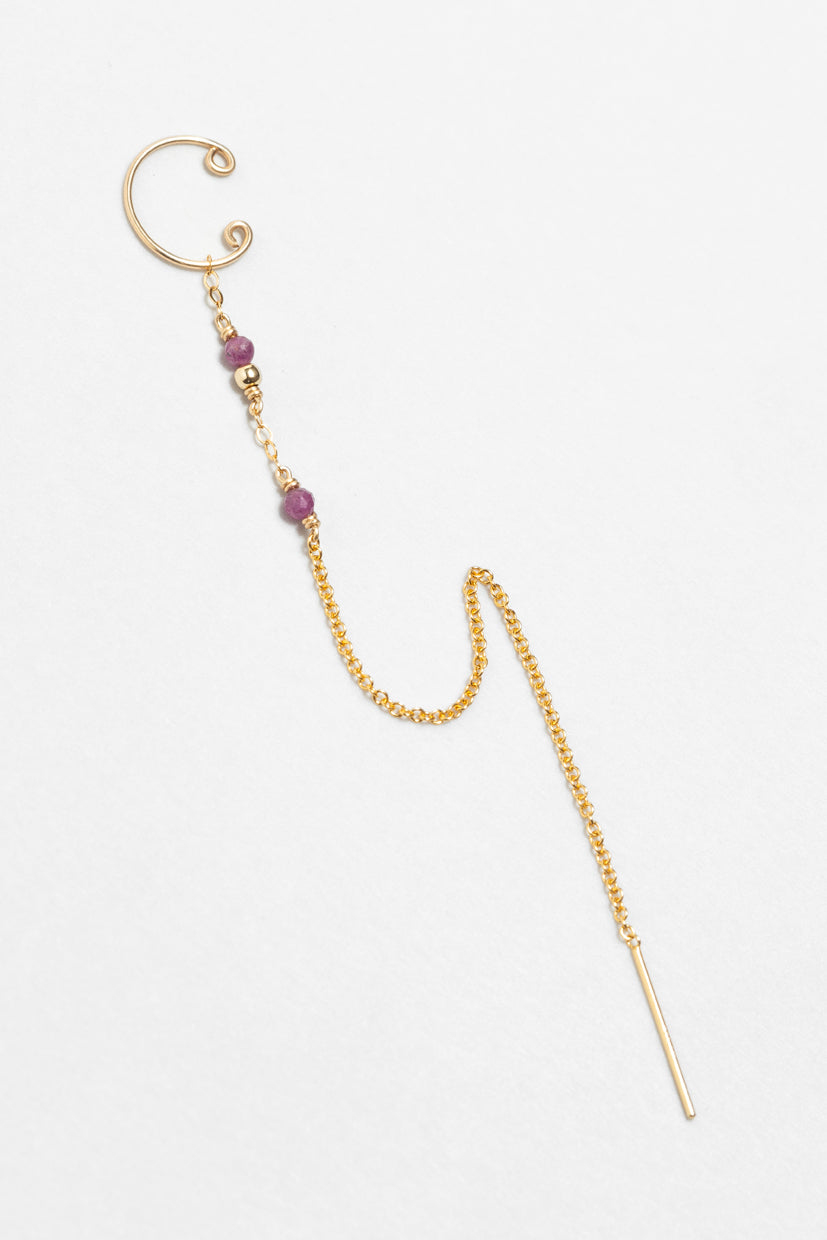 Boucles d'oreilles - Satellite Or - Rubis