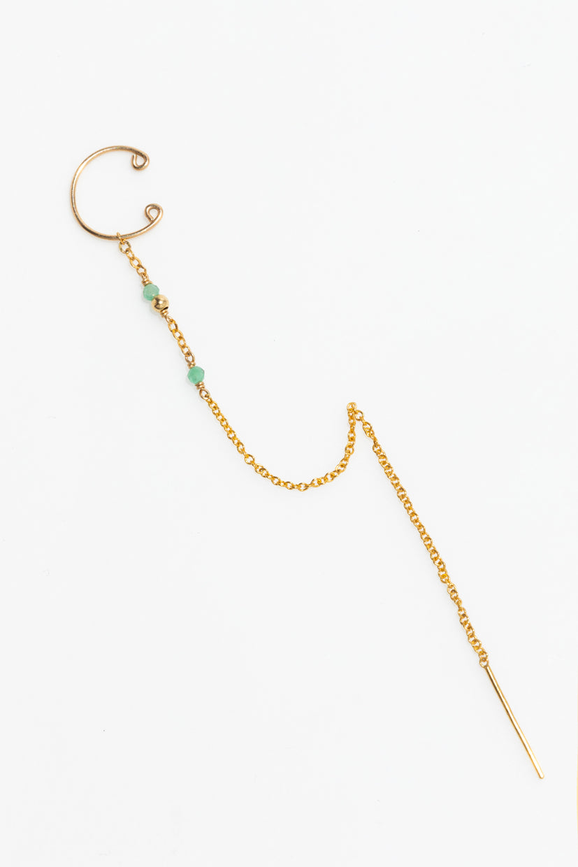 Boucles d'oreilles - Satellite Or - Émeraude