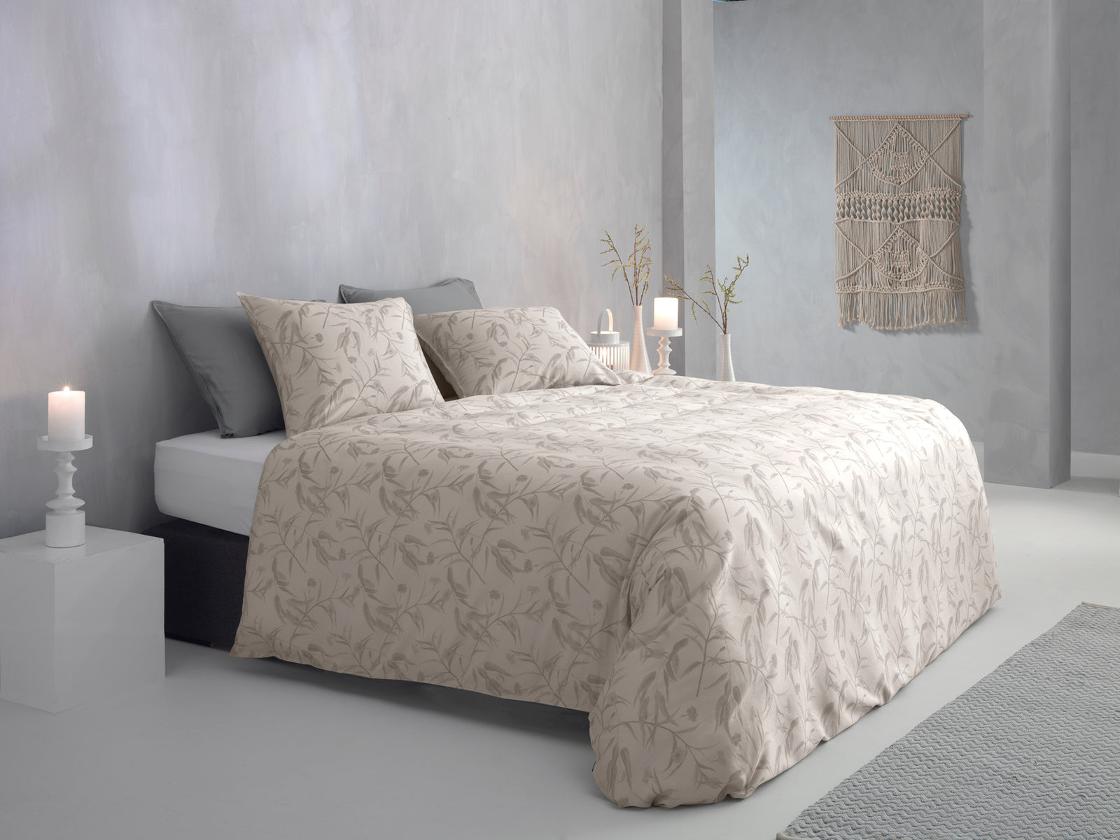 Zohome - Linge de lit - Fiori di Satinado - Off-white