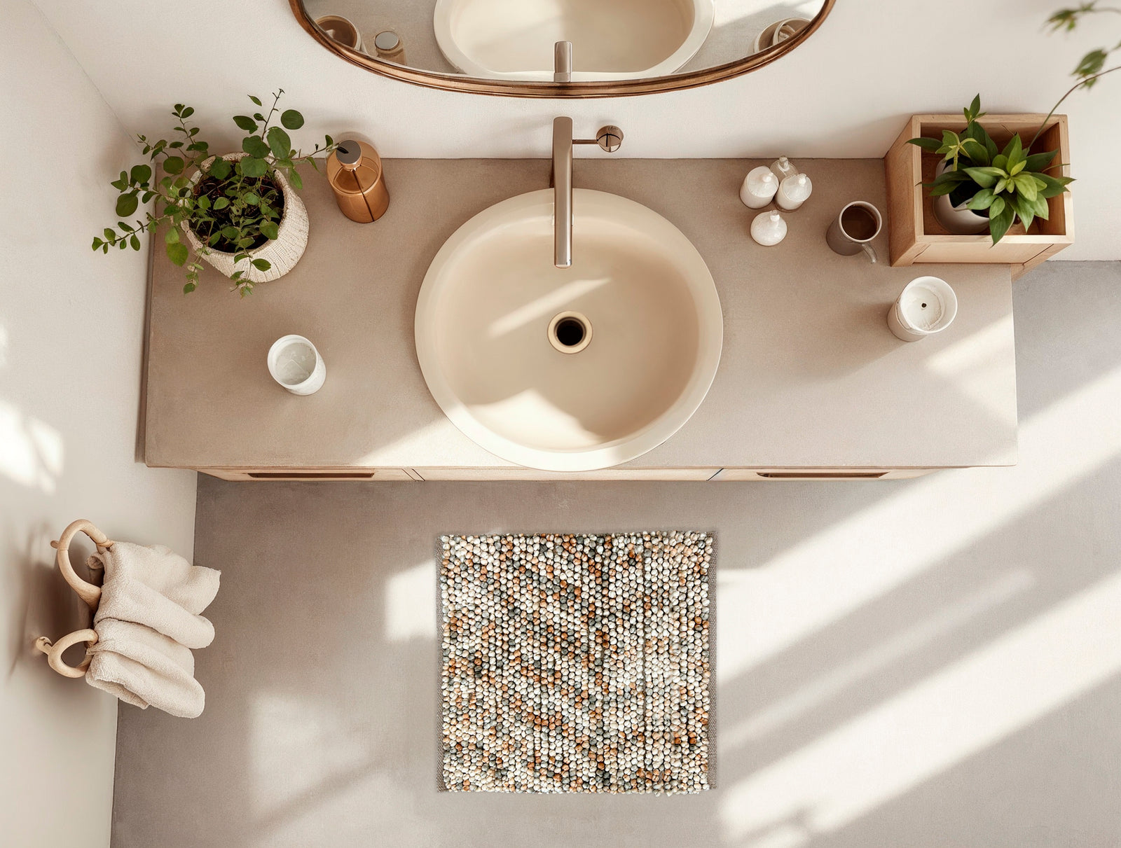 Zohome - Tapis De Bain - Zola - Natural