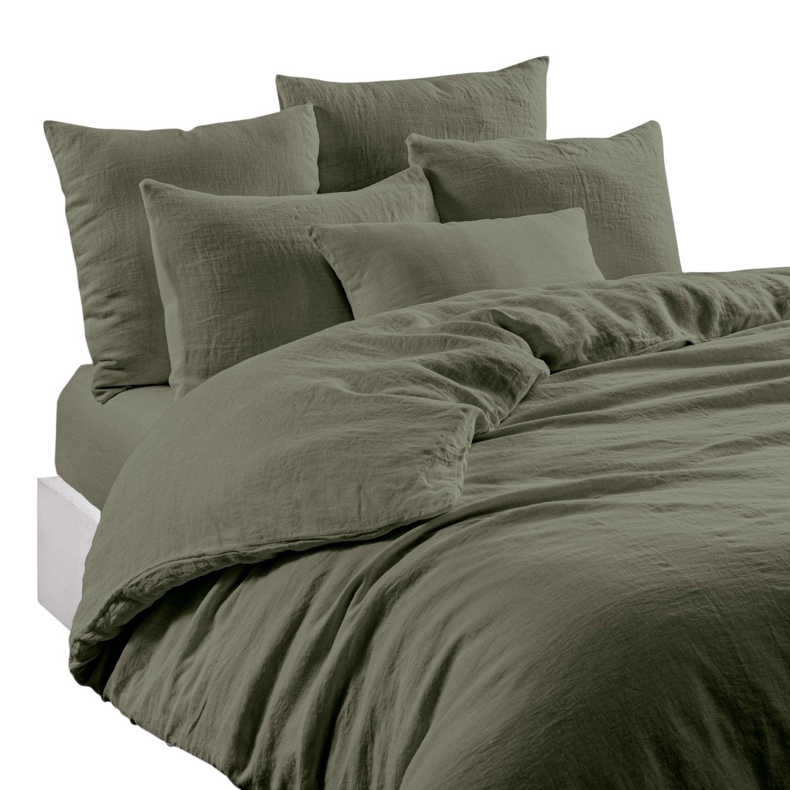 Housse De Couette & Taie Oreiller - Limy - Kaki