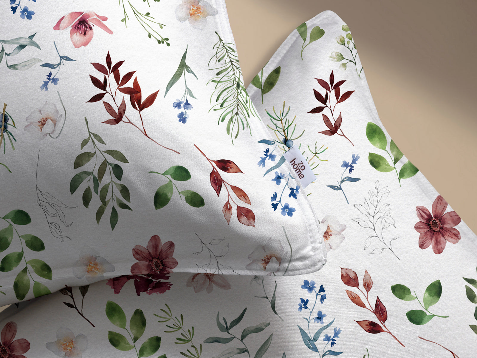 Zohome - Housse De Couette - Celeste - White