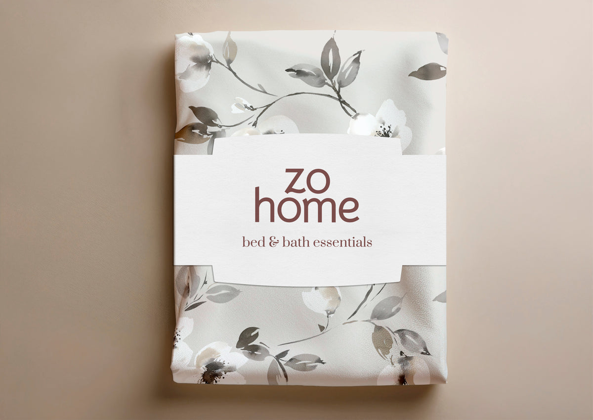 Zohome - Housse De Couette - Ines - Grey
