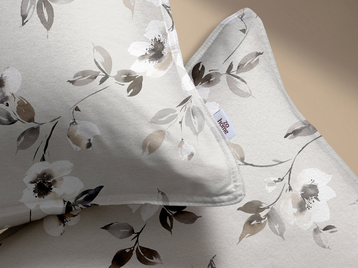 Zohome - Housse De Couette - Ines - Grey