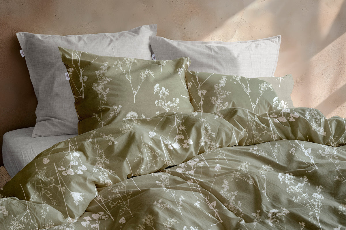 Zohome - Housse De Couette - Yarrow - Green