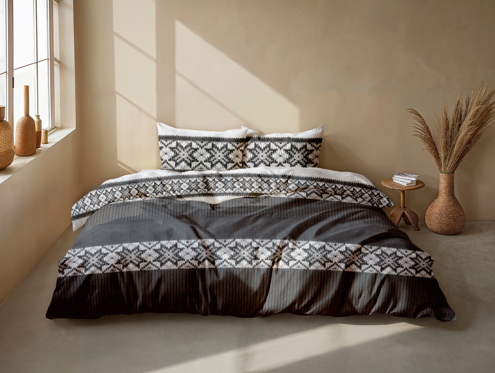 Zohome - Housse De Couette - Anika - Grey