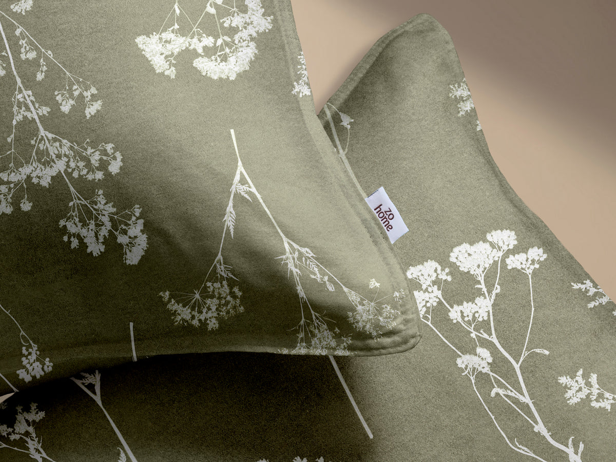 Zohome - Housse De Couette - Yarrow - Green