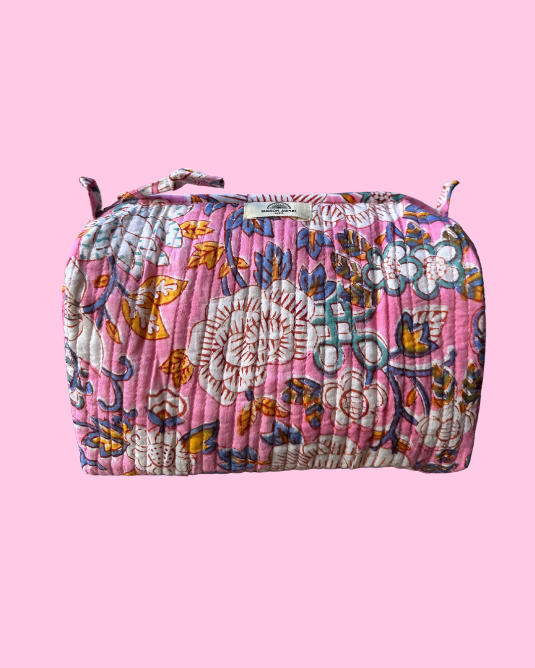 Pouch Delhi Vert en voile de coton