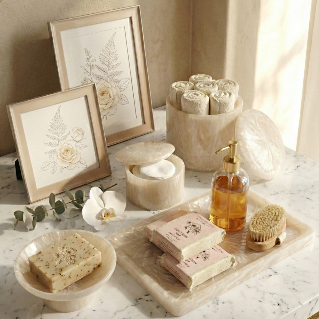 Elyra emaille fotolijst 4x4, Blush