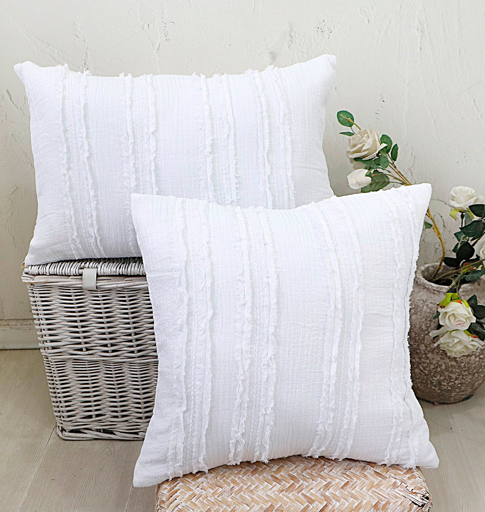 Yellow - Coussin Décoratif - Lian - White