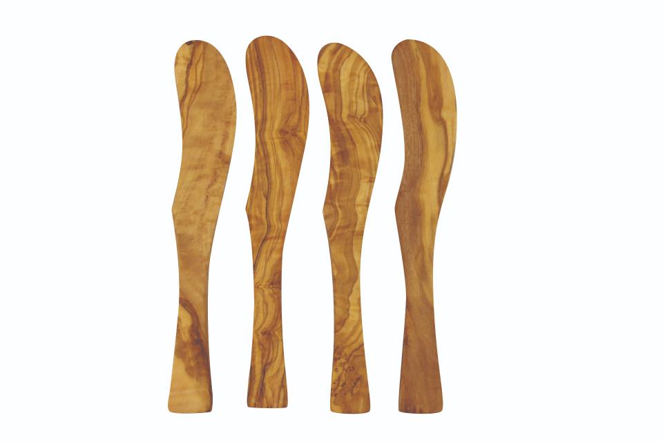 Olive Wood Spreaders, Set of 4