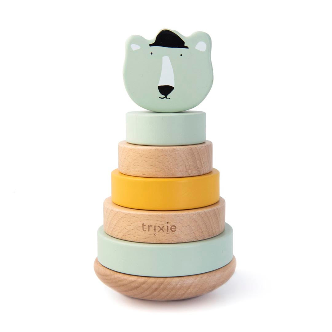 Tour à empiler en bois - Monsieur Ours Polaire