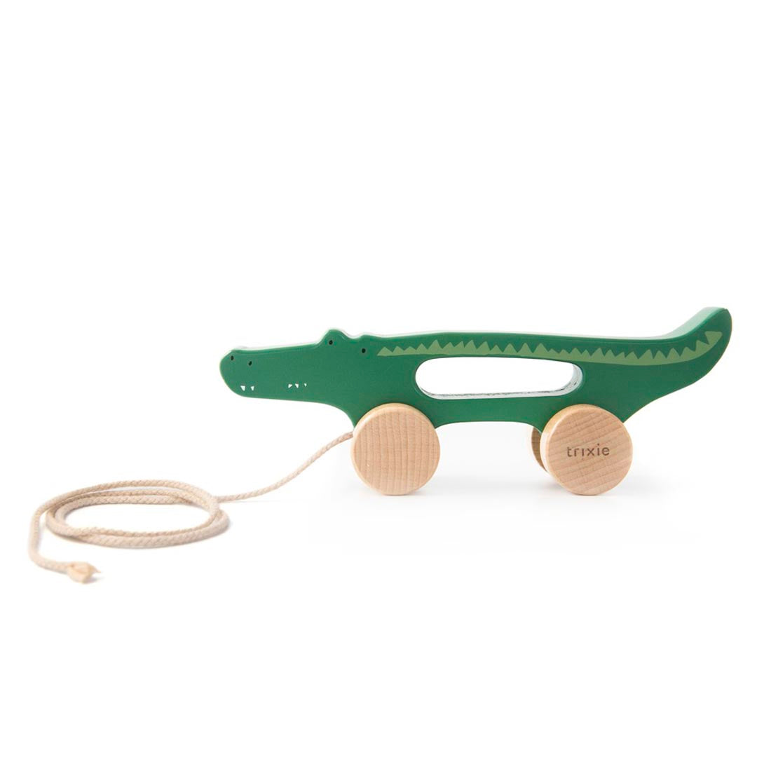 Jouet à tirer en bois - Monsieur Crocodile