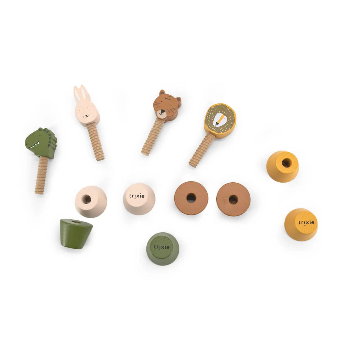 Animaux à vis en bois