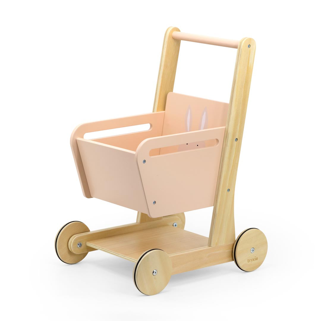 Chariot de courses en bois - Mme Lapin