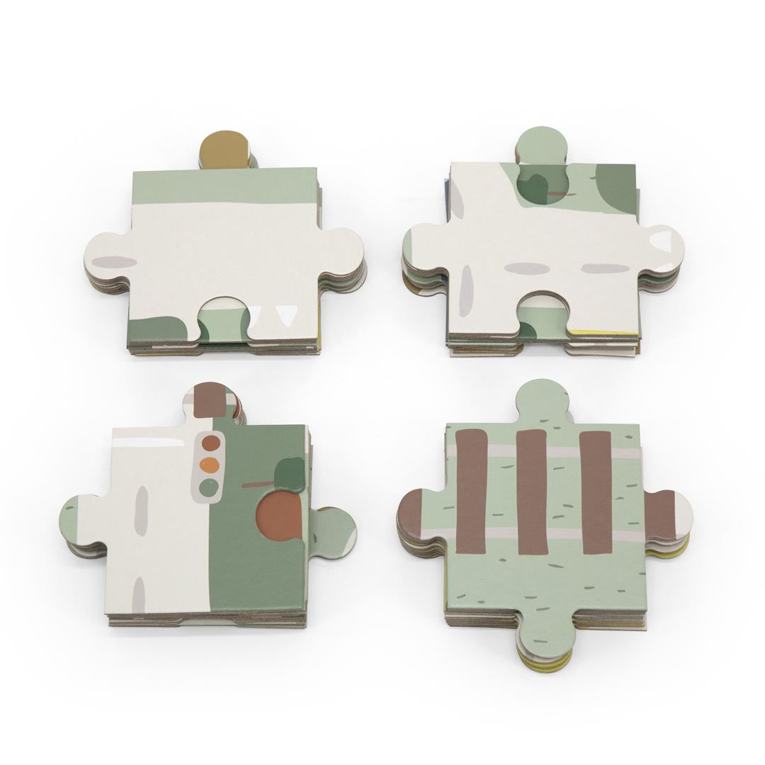 Puzzle de rue en bois avec accessoires