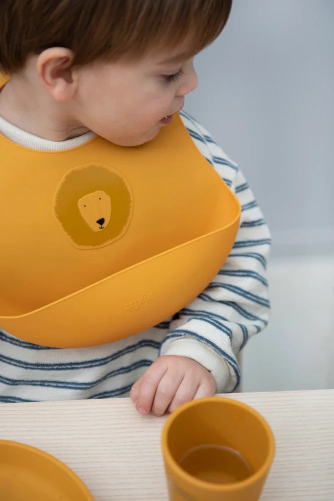 Bavoir silicone 2-pack - Mr. Lion