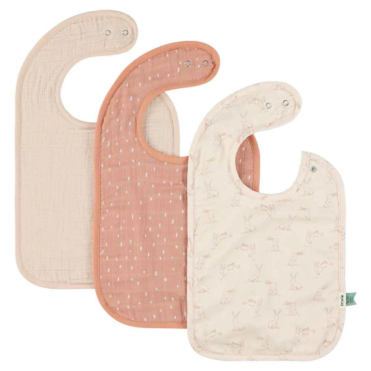 Bavoir 3-pack mix - Rosy Rabbit