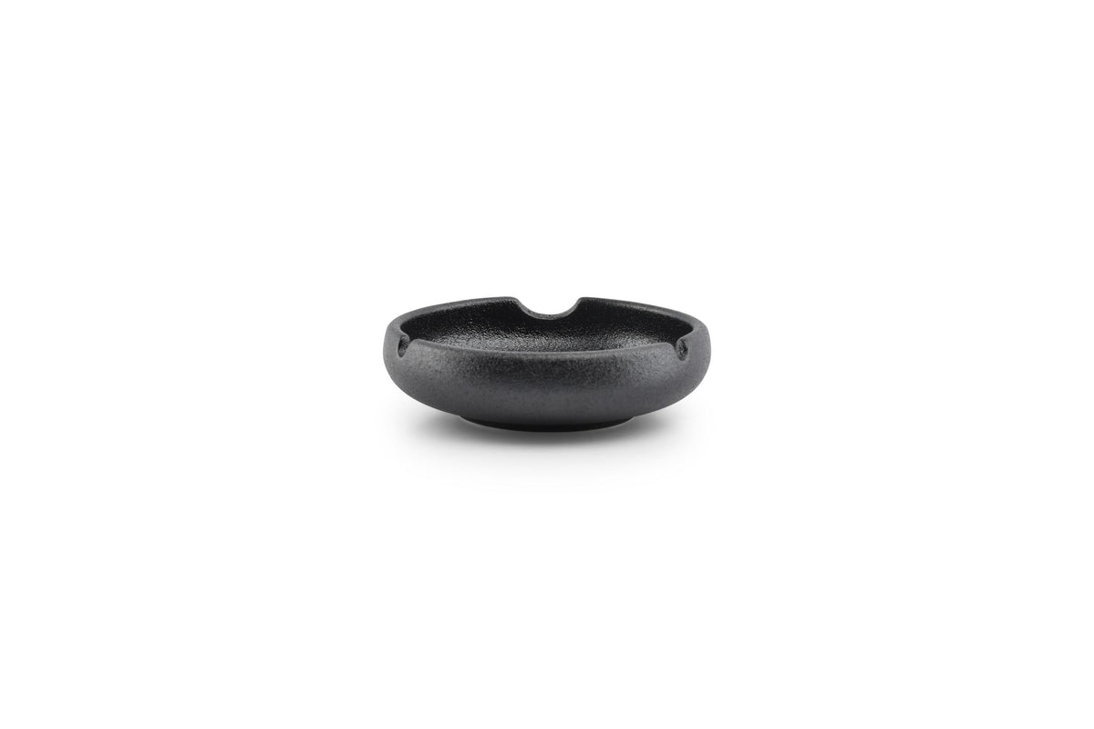 S&P - Cendrier 12xH3,5cm porcelaine noir Smoke - 1 SET - 6 pièces