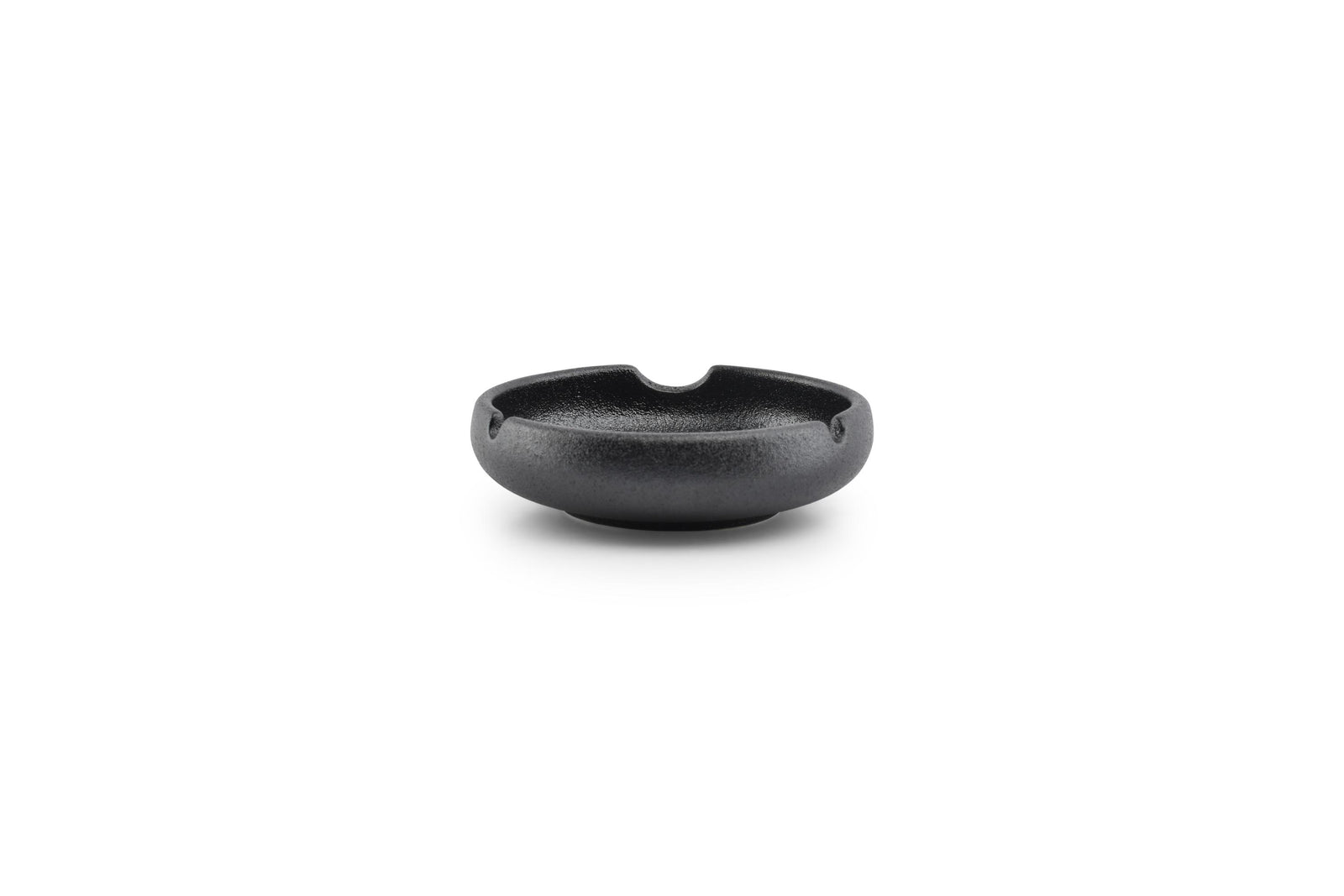 S&P - Cendrier 12xH3,5cm porcelaine noir Smoke - 1 SET - 6 pièces