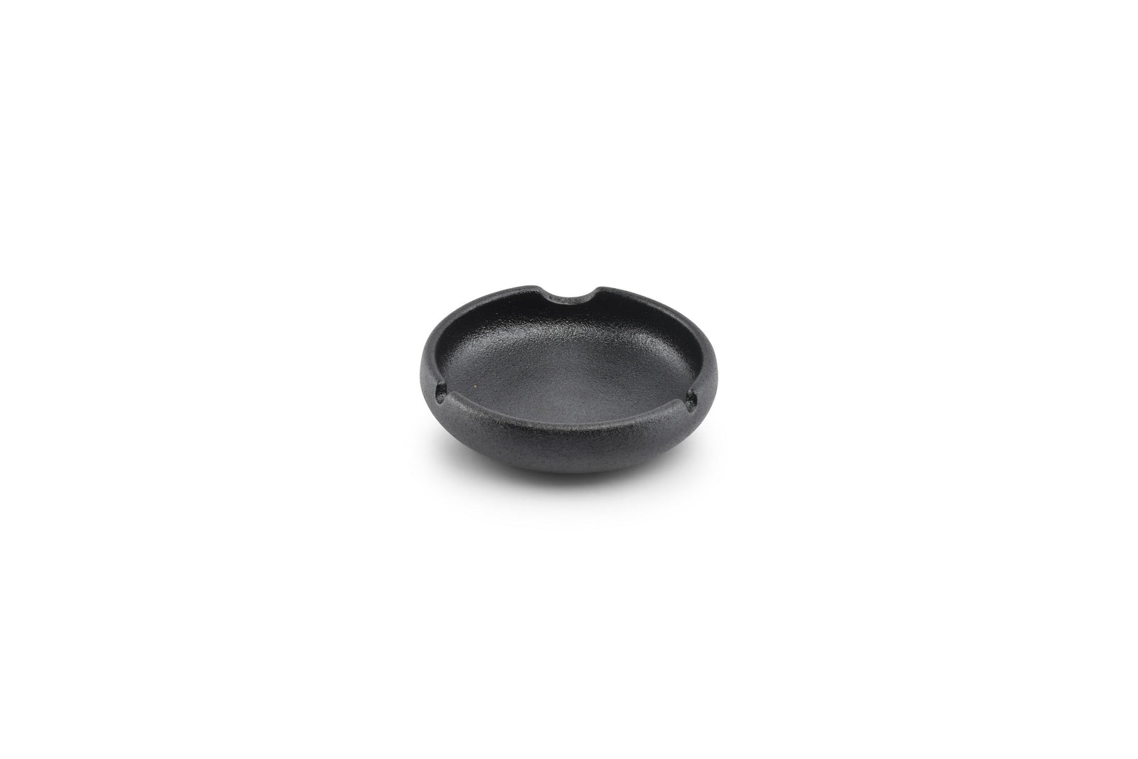 S&P - Cendrier 12xH3,5cm porcelaine noir Smoke - 1 SET - 6 pièces