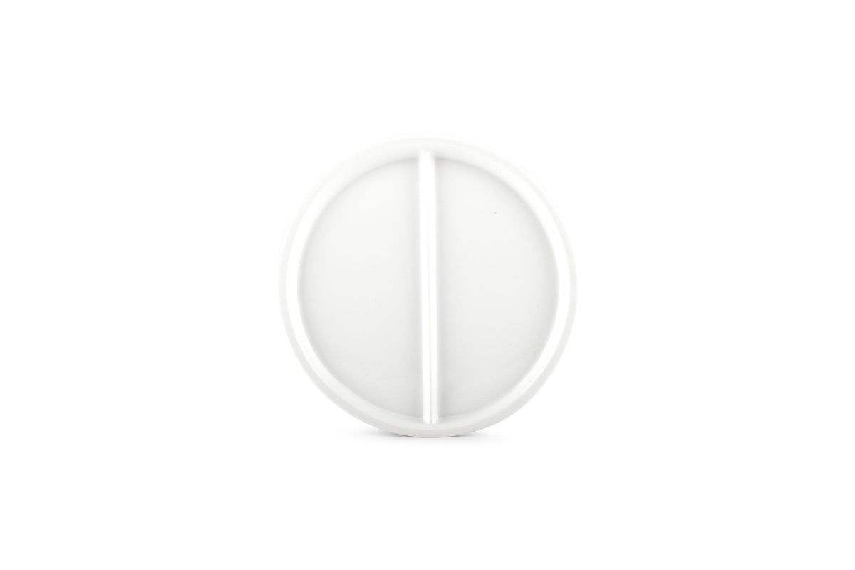 S&P - Assiette divisée 22,5cm 2 parties blanc Care - 1 SET - 6 pièces