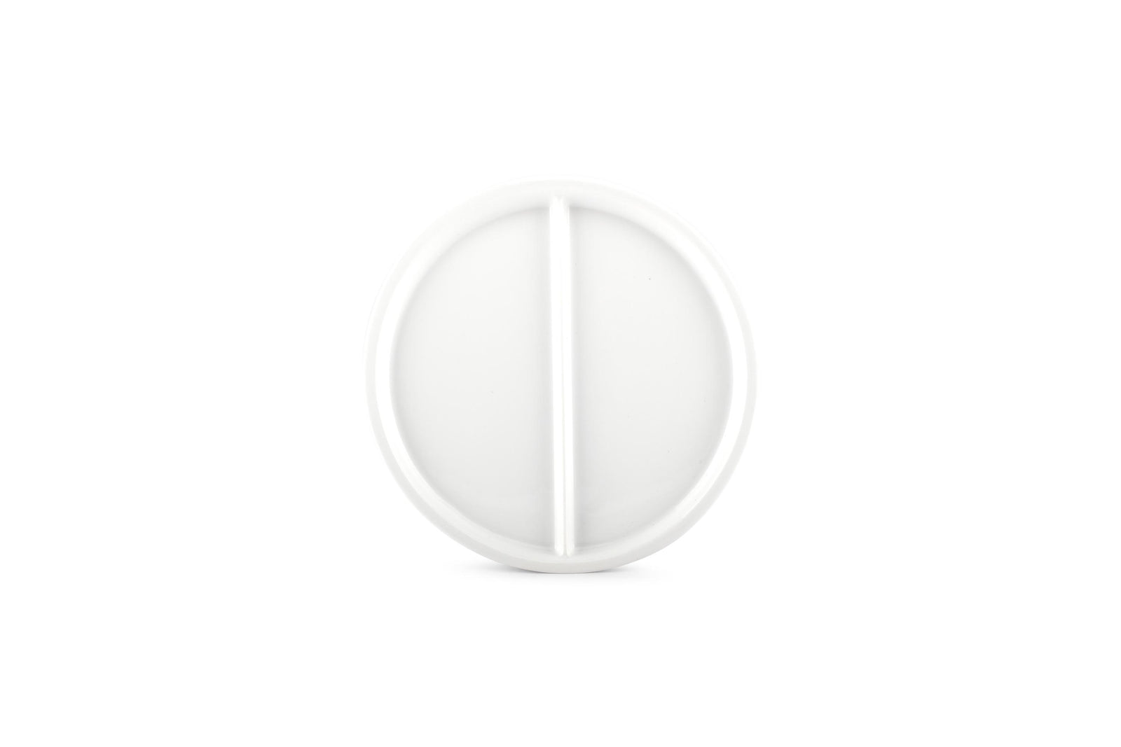 S&P - Assiette divisée 22,5cm 2 parties blanc Care - 1 SET - 6 pièces