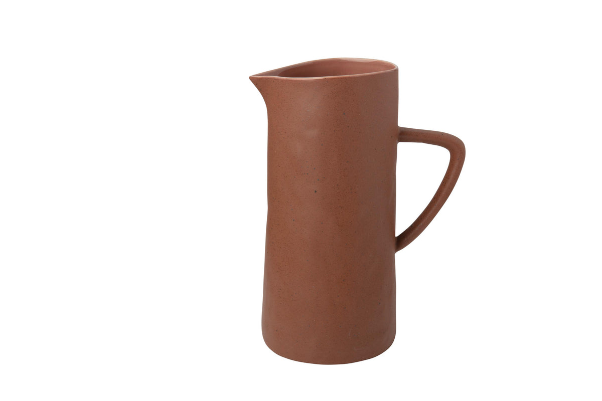 Tam Stoneware Pitcher, Terracotta Rose