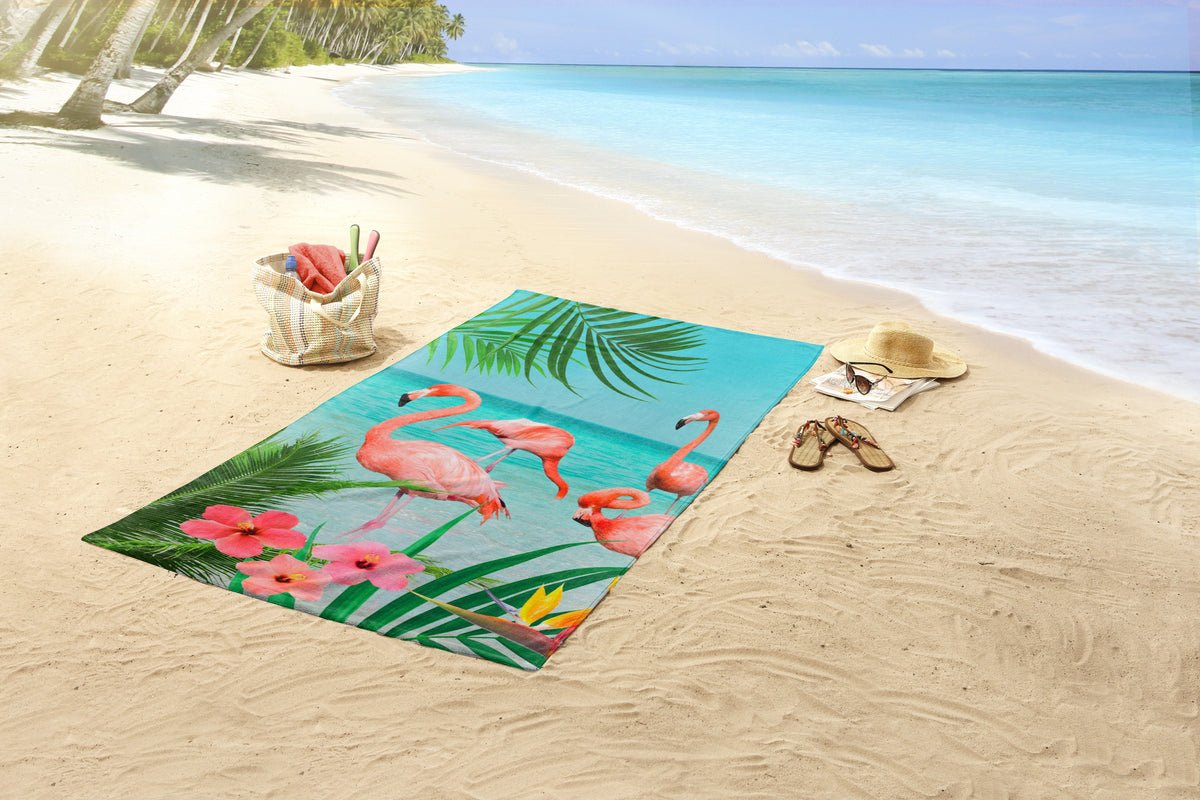 Good Morning - Drap de plage - Flamingo - Multi