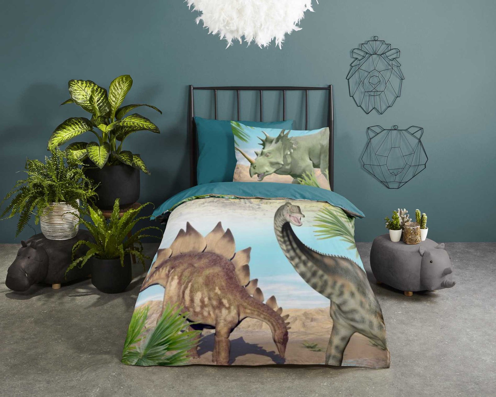 Good Morning - Housse De Couette - Dino - Multi